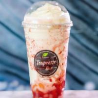 Lava Flow Smoothie · Blend Pineapple, Coconut, Strawberry with Milk