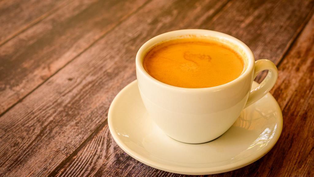 Café Americano · Dark, rich espresso shot with equal parts hot water.