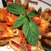 Linguine Ai Frutti Di Mare · Seafood with light marinara sauce