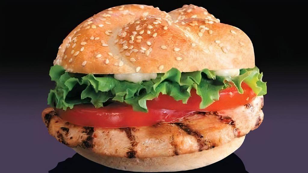 Grilled Chicken Sandwich · mayo, lettuce, tomato, and grilled chicken.