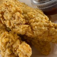 Chicken Tenders · Honey mustard or bbq sauce.