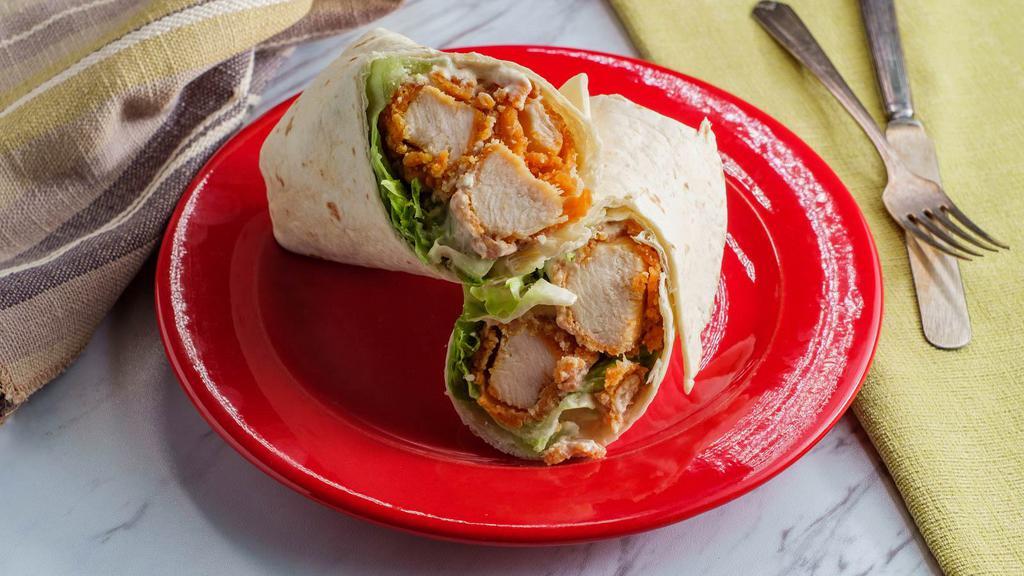 Chicken Parmesan Wrap Sandwich · Delicious Wrap made with Chicken cutlet, tomato sauce, and mozzarella cheese.