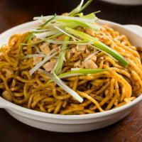 Spicy Sichuan Cold Noodle · Hot and spicy. Contains Peanuts