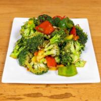 Sautéed Broccoli With Garlic Sauce · Hot and spicy.