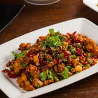 Chong Qing Diced Chicken With Hot Chili Peppercorn 重慶辣子雞  · Hot and spicy level 3.