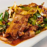Double Cooked Fresh Bacon With Spicy Bean Sauce 成都回鍋肉  · Hot and spicy level 2.