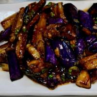  Eggplant With Garlic Sauce · Hot and spicy.