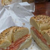 Plain Cream Cheese On Bagel · 