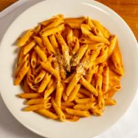 Penne A La Vodka Lunch · Comes with a single complimentary item. Choose from a cup of soup, coffee or tea.