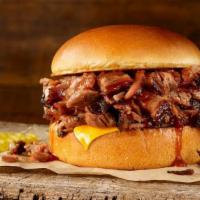 Brisket & Cheese Classic Sandwich · Includes a choice of chopped or sliced delicious slow-smoked brisket, Tillamook cheddar chee...