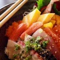 Chirashi Deluxe · Assorted raw fish over the sushi rice.