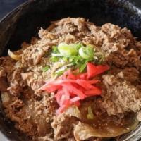 Gyu Don · Beef and onion over rice.