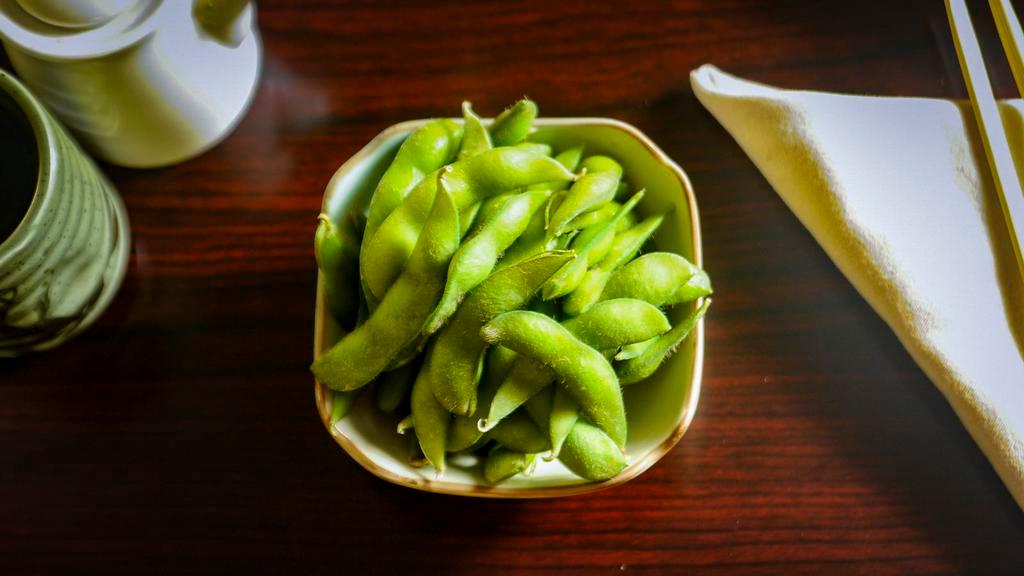 Edamame · Broiled soybeans.