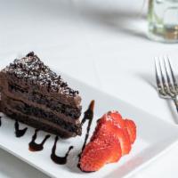 Black And White Chocolate Mousse Cake · Rich Dark Chocolate in silky mousse texture