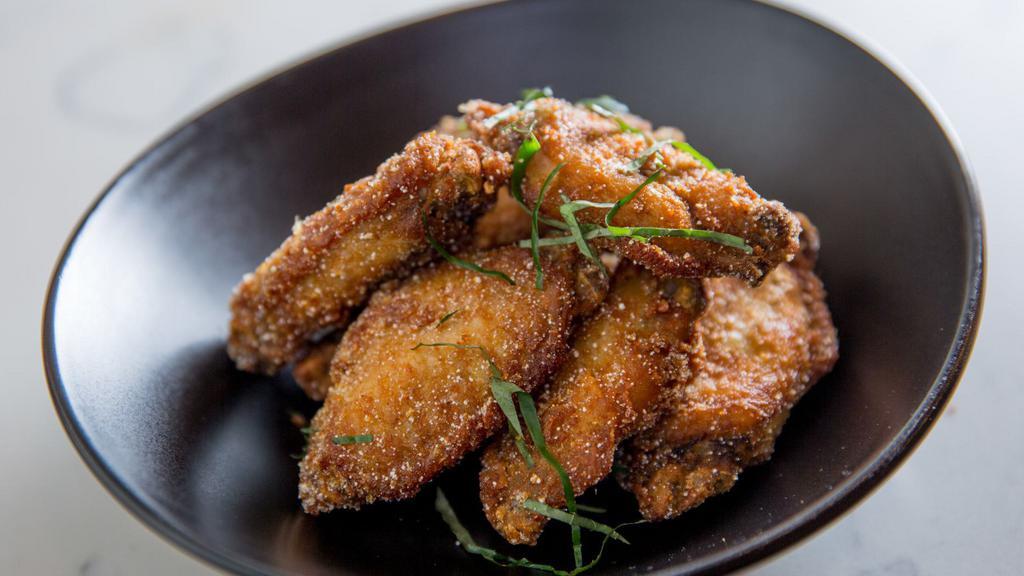 Wings To Go · Fried chicken wings with chili, lime and mint. Moderately spicy.