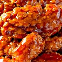 Hot Sweet & Chili Chicken Tenders · Traditional bone-less chicken,Breaded or battered crispy chicken.  brined & hand-tossed in y...
