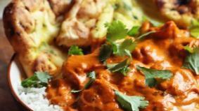 Chicken Kadai & Naan Bread · Spicy dish made with chicken, onions, tomatoes, ginger, garlic, and fresh ground spices serv...