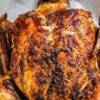 Rotisserie Chicken · Comes with Rice and beans