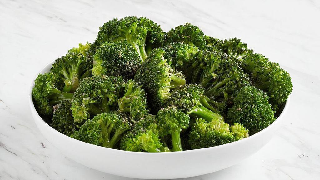 Family Side: Broccoli · Steamed broccoli with garlic herb butter (Serves 4-6)