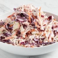 Family Side: Cider Slaw · Our take on cole slaw with apple cider vinegar sweet and sour creamy dressing (Serves 4-6)