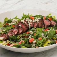 Grilled Tenderloin Salad · Wood grilled tenderloin, mixed greens, bleu cheese crumbles, diced tomatoes; Chef recommends...