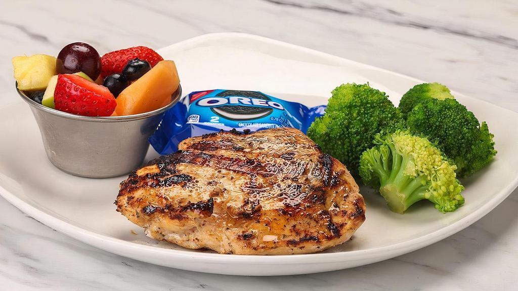 Kids Grilled Chicken Breast · Buttermilk and cilantro marinated and grilled over hardwood