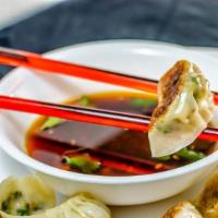 Steamed Or Fried Vegetable Dumpling · With Dumpling Sauce