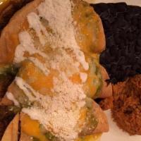 Crispy Enchiladas With Rice And Beans (3 Pieces) · 
