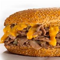 Philly Cheesesteak · Highest Quality Extra Lean Loin Tail with Your Choice of Cheese.