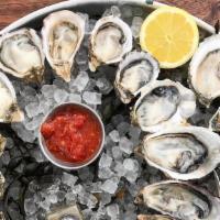 Montauk Pearl (Half Dozen)* · Sustainably farmed Montauk Pearl oysters grown in Block Island Sound, New York