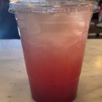 Fresh Pomegranate Lemonade · pomegranate juice and lemonade