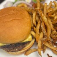 Cheeseburger (Gf) · Choice of American, cheddar swiss or jack.