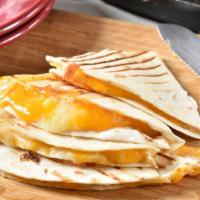 Cheese Quesadilla · Hot off the griddle, mouthwatering quesadilla made with a fine blend of cheeses, peppers, an...