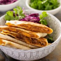Bbq Chicken Quesadilla · Hot off the griddle, mouthwatering quesadilla made with BBQ chicken, a fine blend of cheeses...