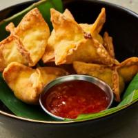 Geoy Hor Cheese · Crab meat, cream cheese in crispy wonton served with sweet chili sauce.