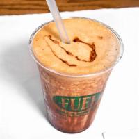 Cafe Mocha Smoothie · Coffee, fat-free chocolate, banana, and soy milk. Made with fresh fruit.