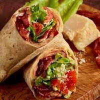 Blt Wrap  · Served with bacon, lettuce, and tomato wrapped in a flour tortilla.