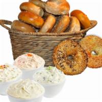 Bagels & Cream Cheese · Our New York bagel bundle is a classic in every sense of the word. You get 12 of our fresh b...