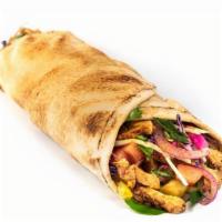 Naya Roll. · Build-Your-Own: Daily baked pita bread with your choice of protein, toppings and homemade sa...