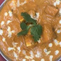 Paneer Tikka Masala · Homemade cottage cheese cubes, bell pepper, onion, and tomatoes cooked in a kadai with chef'...