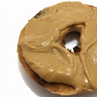 Fresh Bagel With Peanut Butter · Customer's choice of fresh bagel. Served toasted, with Peanut butter.