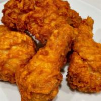 Fried Chicken Dinner · Free-range chicken, brined, breaded in pluck’d spices, herbs, and flour, and deep-fried to p...