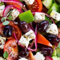 Greek Salad · Feta cheese red onion over our tossedsalad. Made from the freshest and finest ingredients ch...