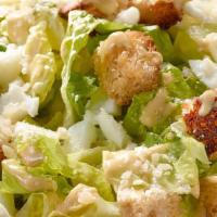 Caesar Salad · Crisp romaine tossed with croutons, caesar dressing, and grated cheese.