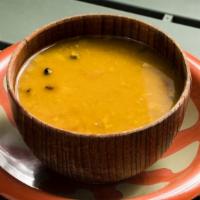 Lentil Soup · Velvety smooth soup from red lentils and caramelized onion.
