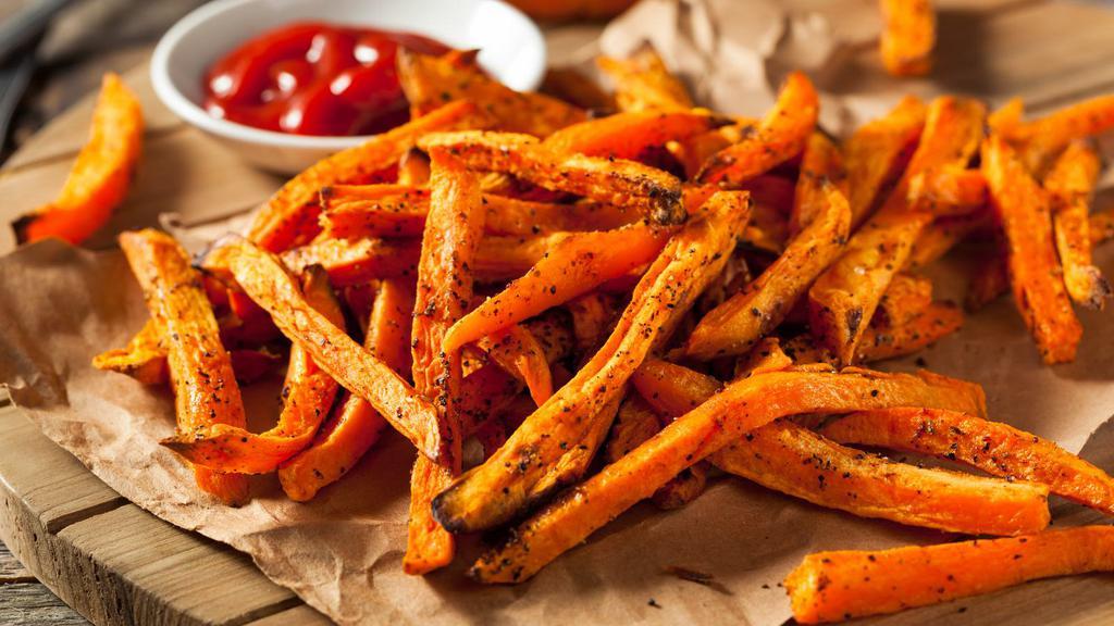 Sweet Potato Fries · Crispy, crunchy sweet potato fries.