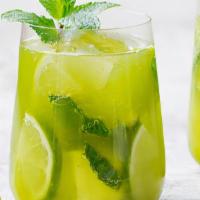 Iced Green Tea · Freshly steeped, aromatic green tea over ice.