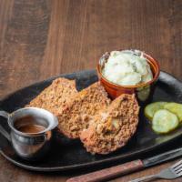 Meatloaf Platter · Meatloaf, mashed potatoes, and veg of day