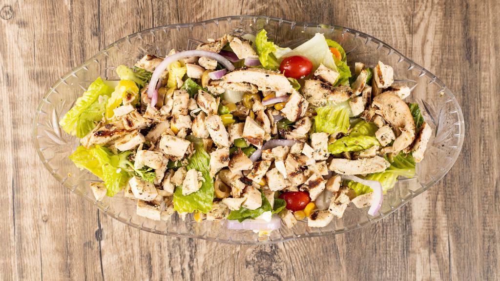 Medium Create Your Own Salad With 8 Toppings · Choice of favorite, toppings, meat and dressing.