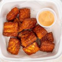 Fried Cheese Bites · Dominican fried cheese bites with chimi sauce for dipping!